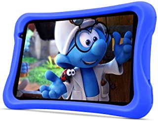 PRITOM Android 10,8 英寸儿童平板电脑,家长控制,儿童应用程序预安装,四核处理器,2GB RAM,32GB ROM,高清 IPS 屏幕,2.0 前置  8.0 MP 后置摄像头,带儿童平板电脑保护套(蓝色)